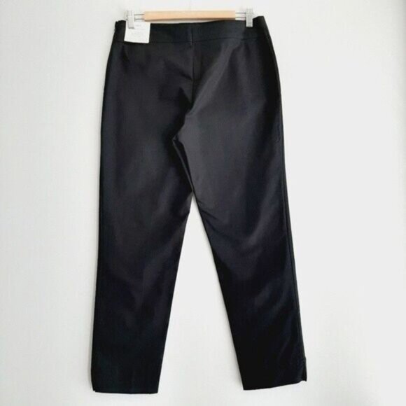 ELLEN TRACY Linda Slim Classic Ankle Crop Pants Black Sz 6 - Picture 6 of 11
